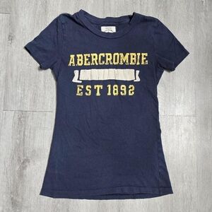 Y2K Abercrombie & Fitch Navy Blue Tee "Abercrombie EST 1892"